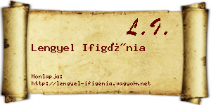 Lengyel Ifigénia névjegykártya